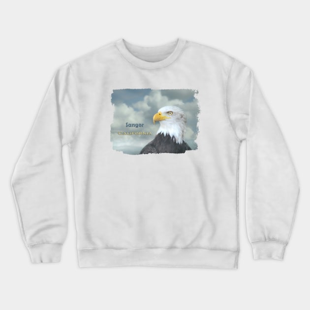 Bald Eagle Sanger CA Crewneck Sweatshirt by Elisabeth Lucas